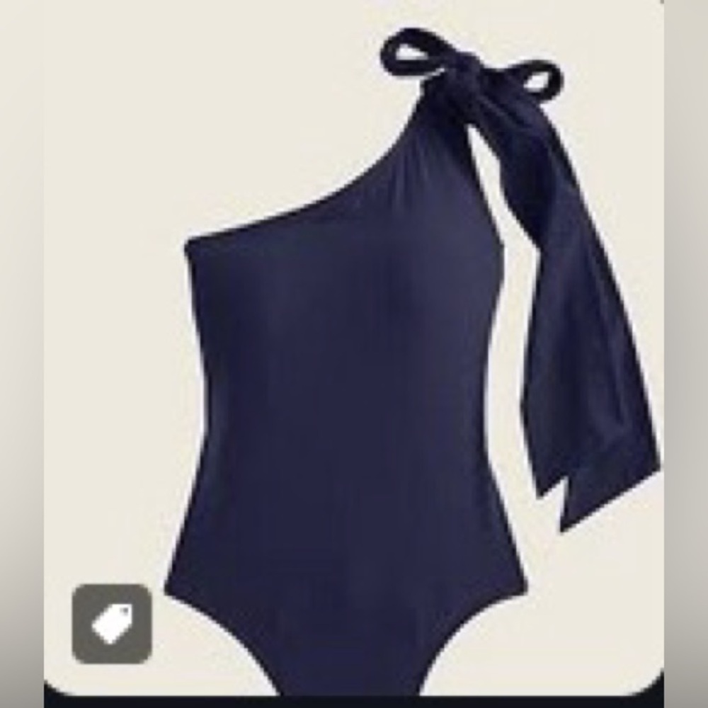 J Crew one-shoulder swimsuit, Navy, size 8
